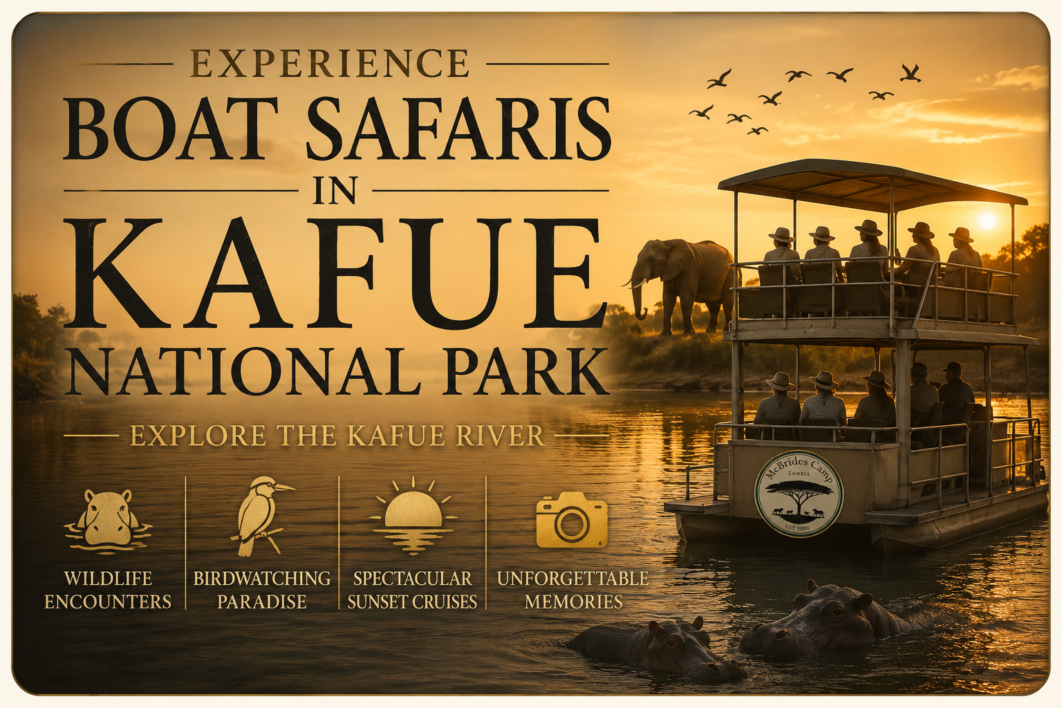 Experience Boat Safaris in the Kafue National Park