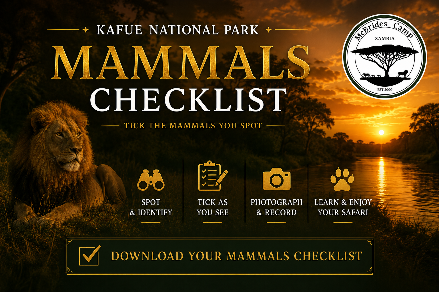 McBrirides Kafue National Park Mammal Checklist V2